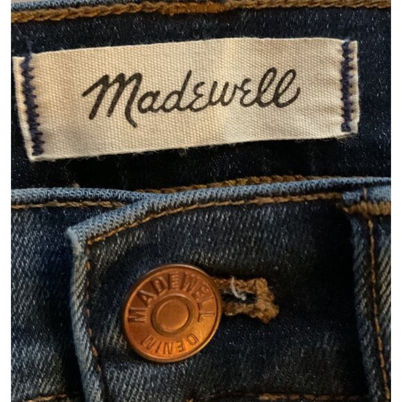 NWOT Madewell 10" High-Rise Skinny Jeans Sz 24 Dark Wash Denim Women Casual Wear - Picture 3 of 10